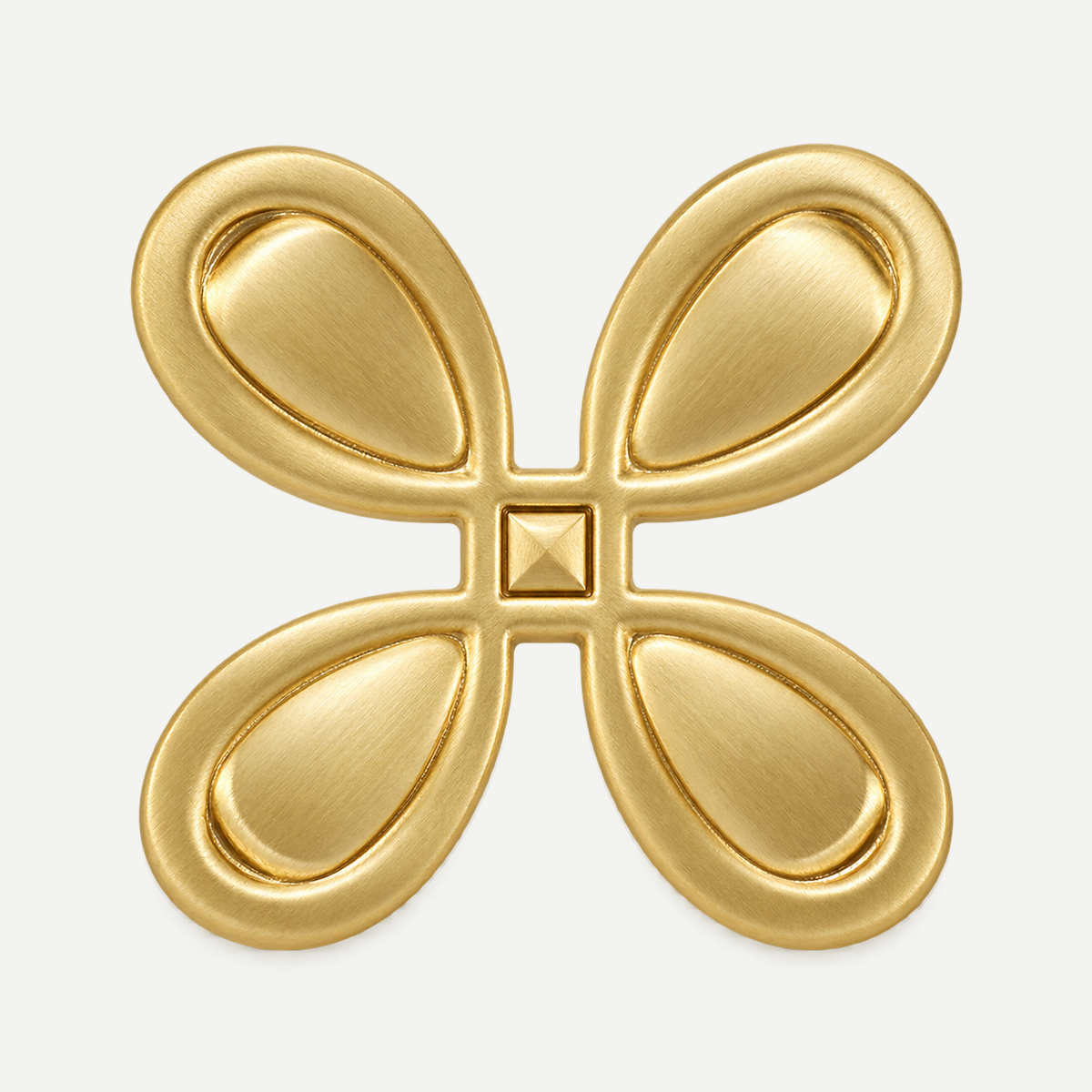 Gold four-petal cabinet knob40mm - single product