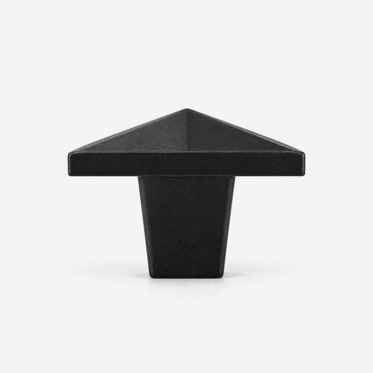 Square Black Cabinet Knob 30x30mm - True Side Profile