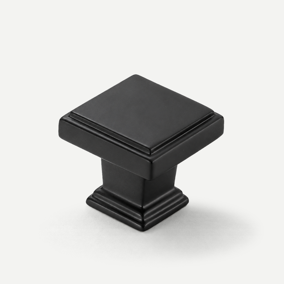 Matte Black Brass Cabinet Square Knobs 30x28mm - Single knob