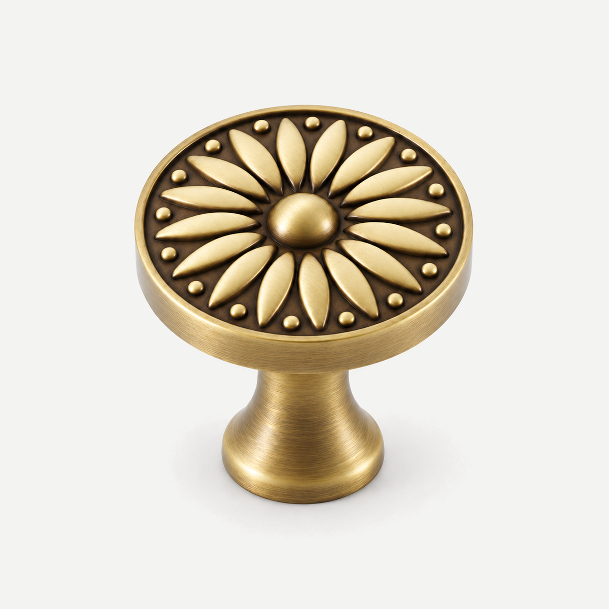 Sunburst cabinet knob - Mocha Copper - single product view