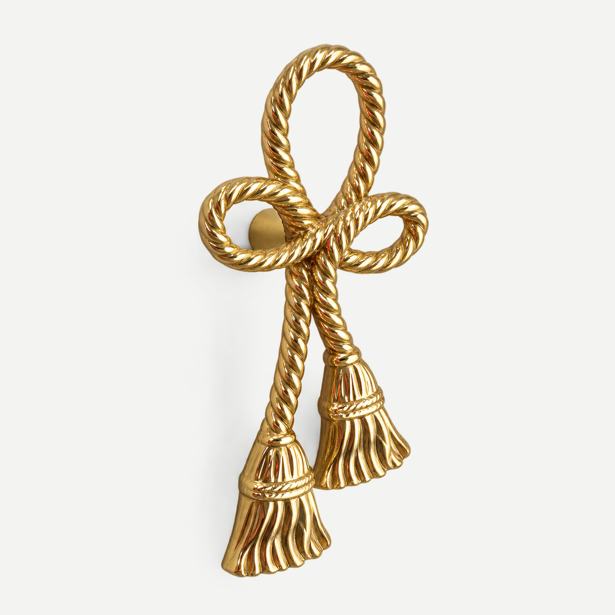 Gold Chinese Rope Knot cabinet knob - single item