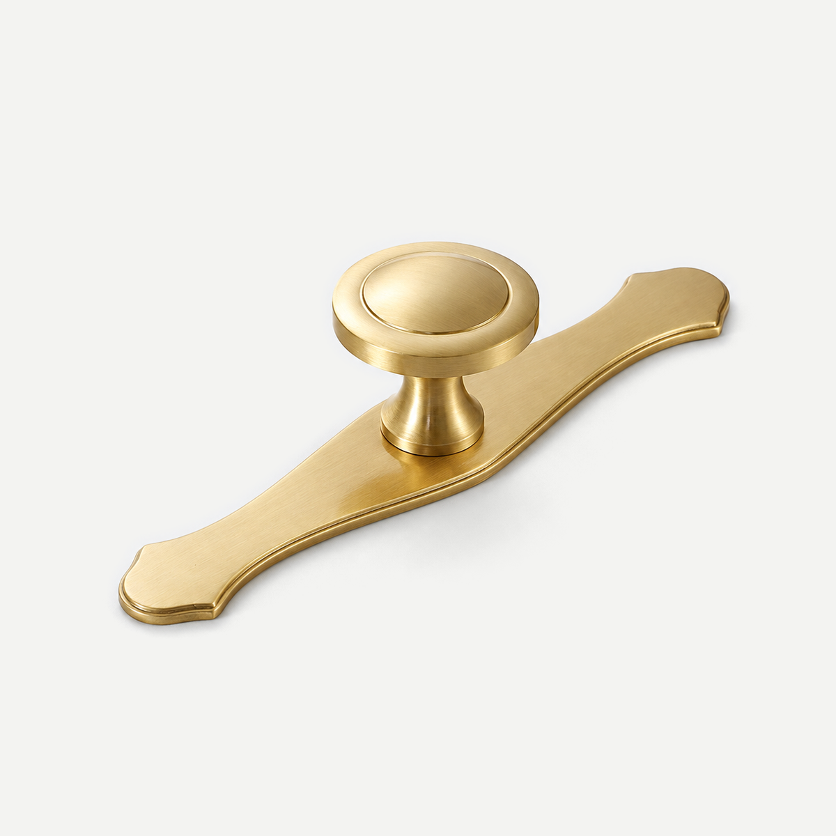 Electroplated Brass Cabinet Knob with Backplate - 110mm / 144mm Backplate — product image 2