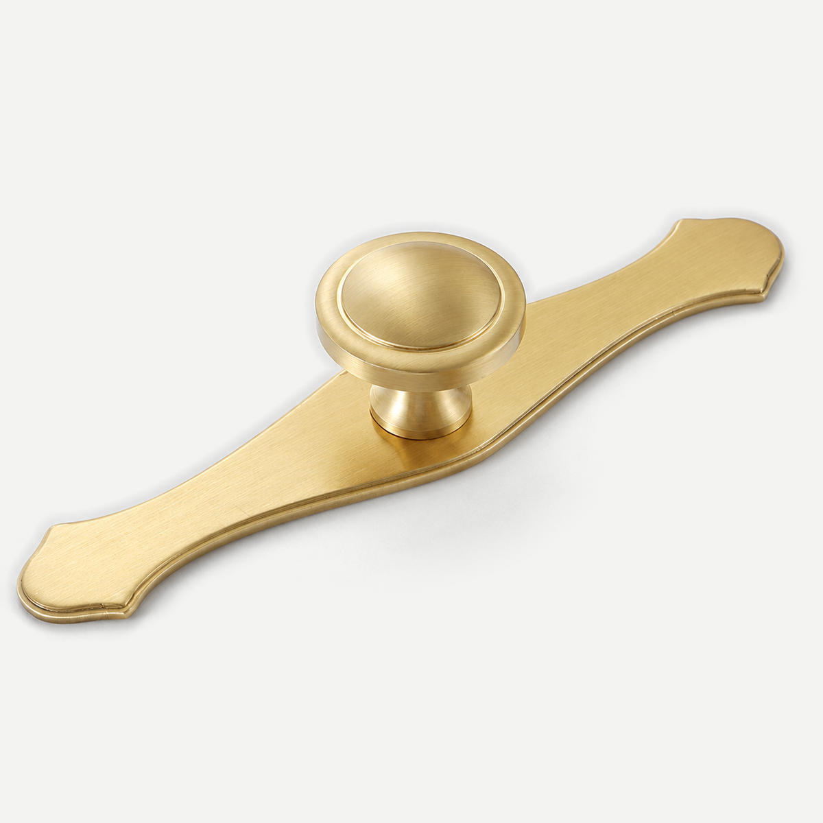 Electroplated Brass Cabinet Knob with Backplate - 110mm / 144mm Backplate — product image 3