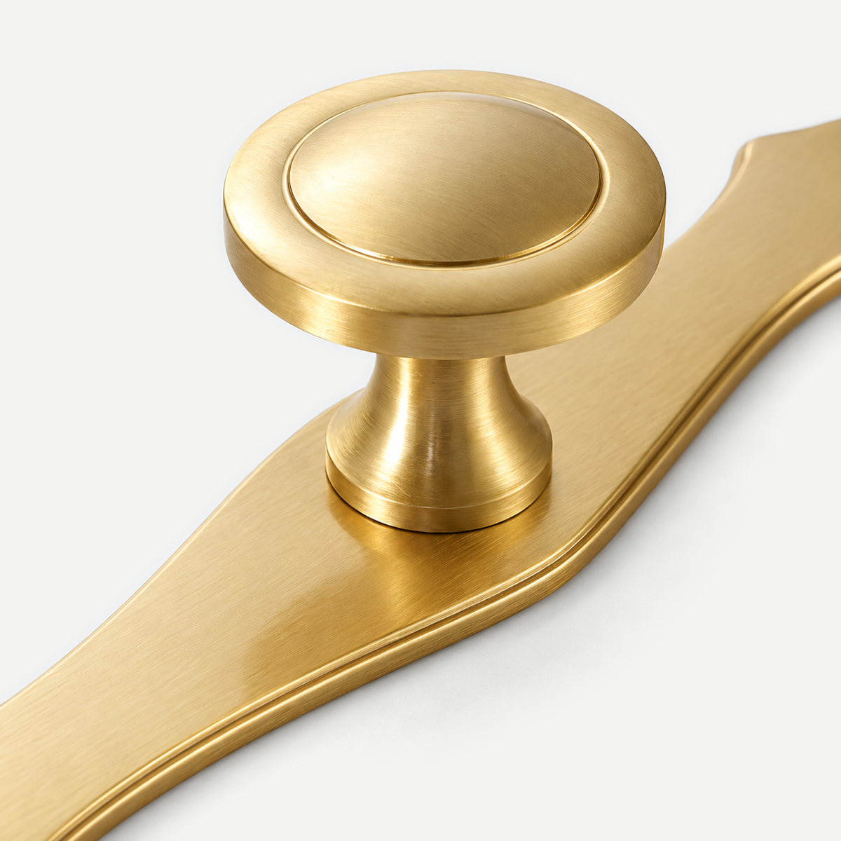 Electroplated Brass Cabinet Knob with Backplate - 110mm / 144mm Backplate — product image 4
