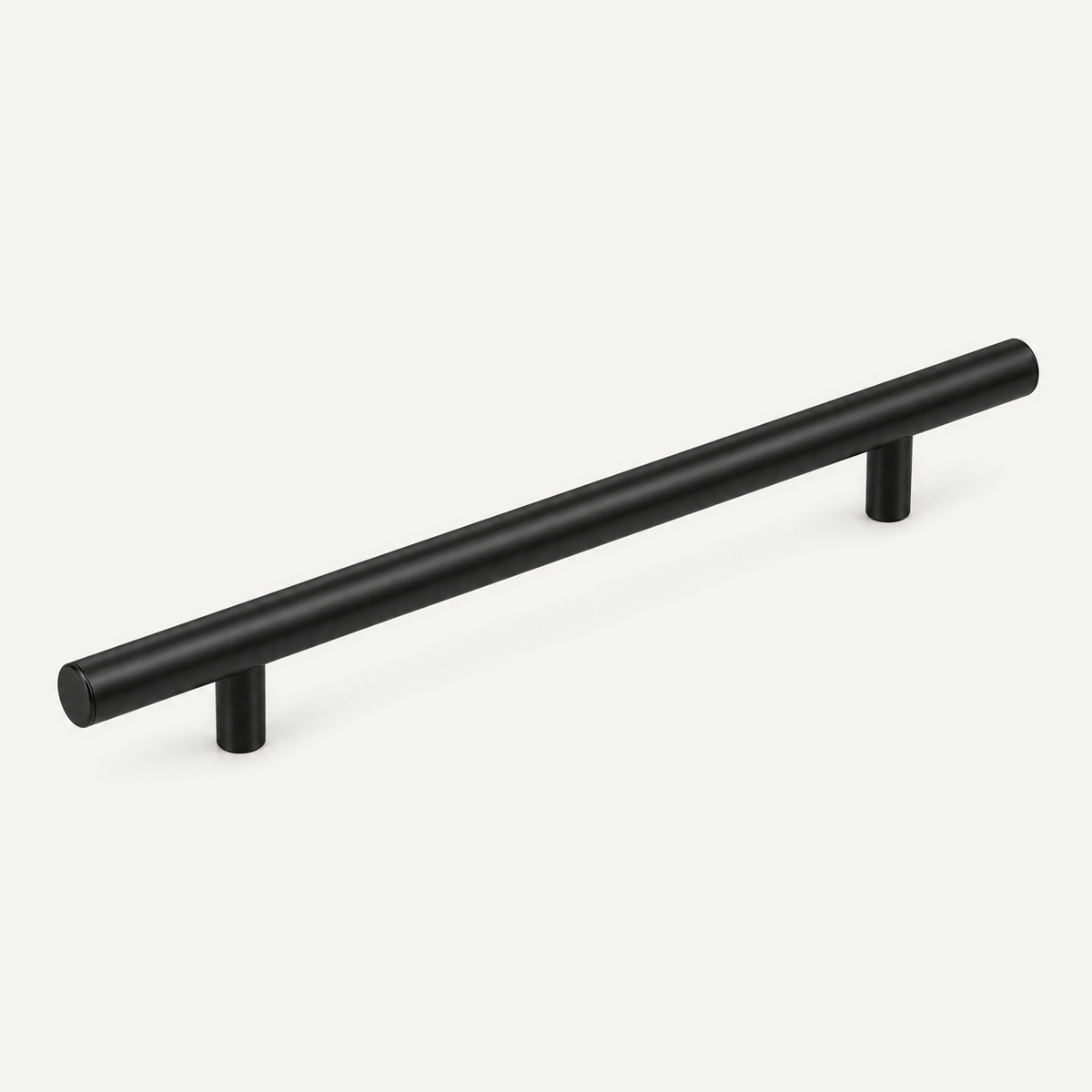 Matt Black stainless steel cabinet pull - 350mm overall, 224mm hole centres