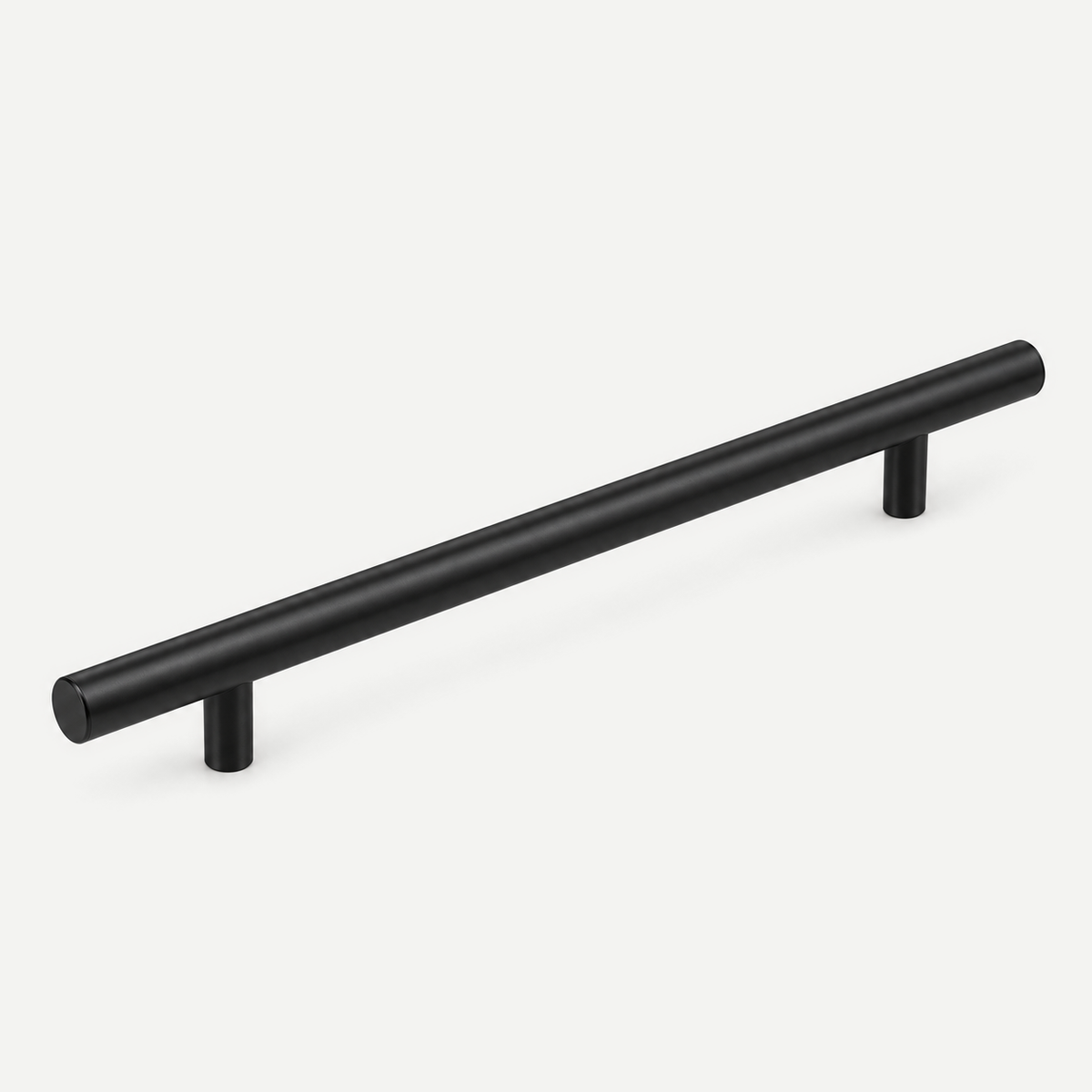 Matt Black stainless steel cabinet pull - 400mm overall, 256mm hole centres
