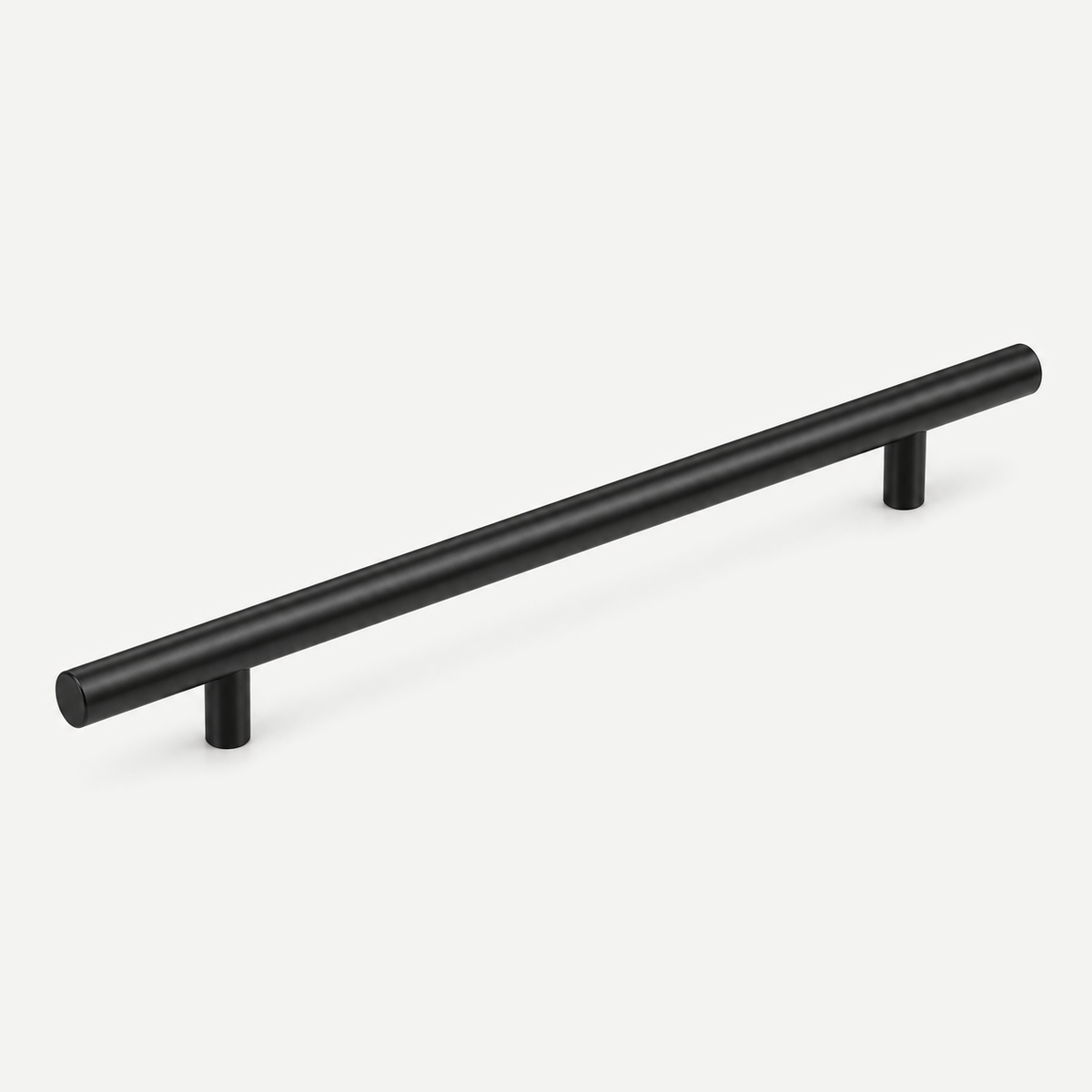 Matt Black stainless steel cabinet pull - 450mm overall, 288mm hole centres