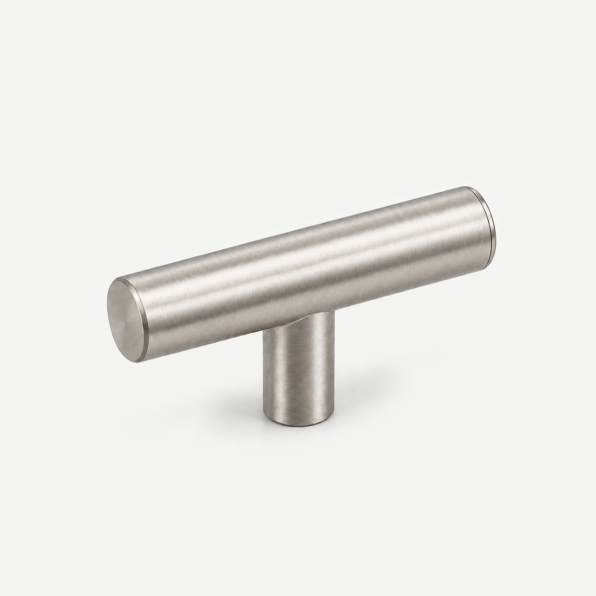 Satin Nickel stainless steel T-knob - 50mm overall, single fixing