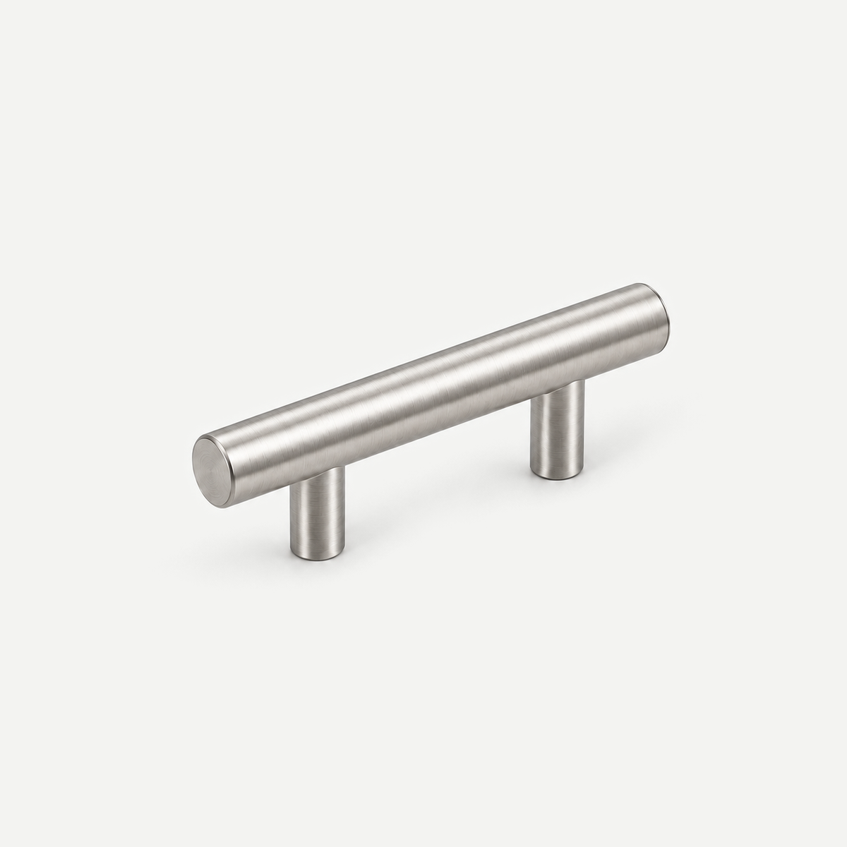 Satin Nickel stainless steel cabinet pull - 100mm overall, 64mm hole centres