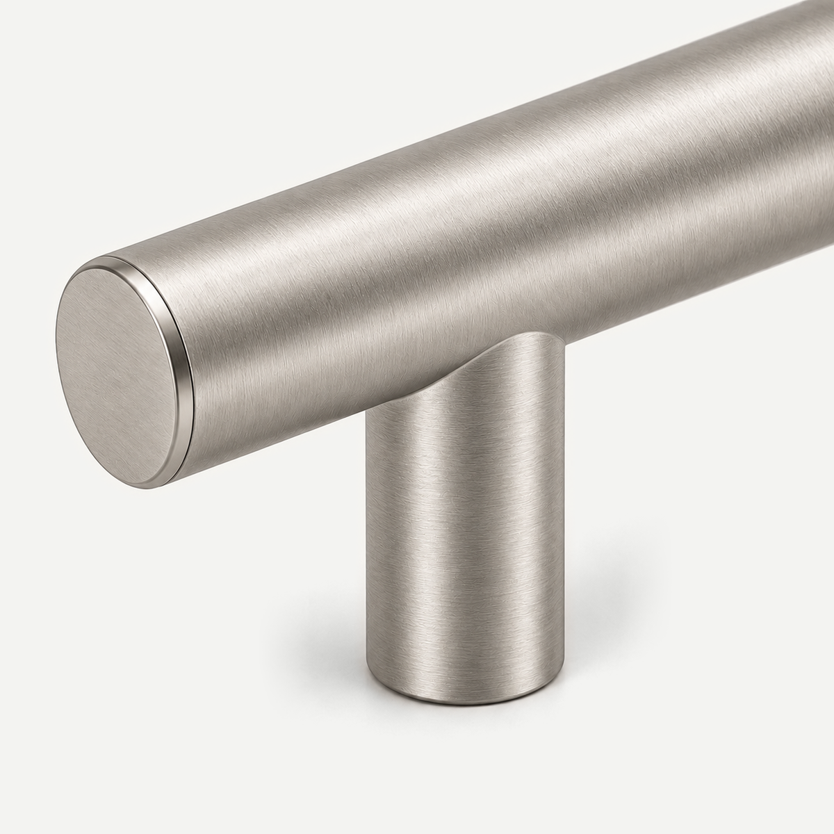 Satin nickel brushing, end cap and mounting joint detail