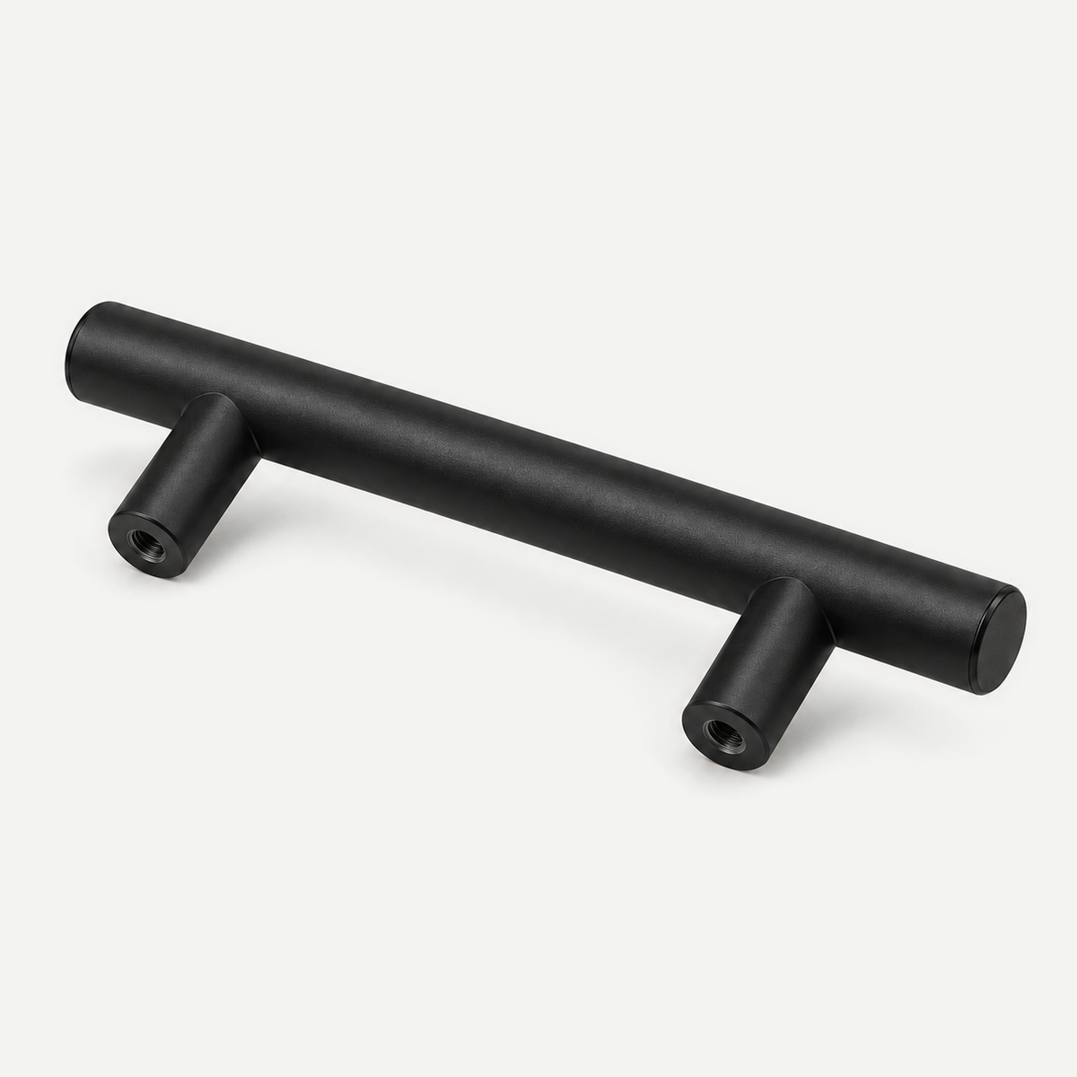 Matt black cabinet pull rear threaded fixing view