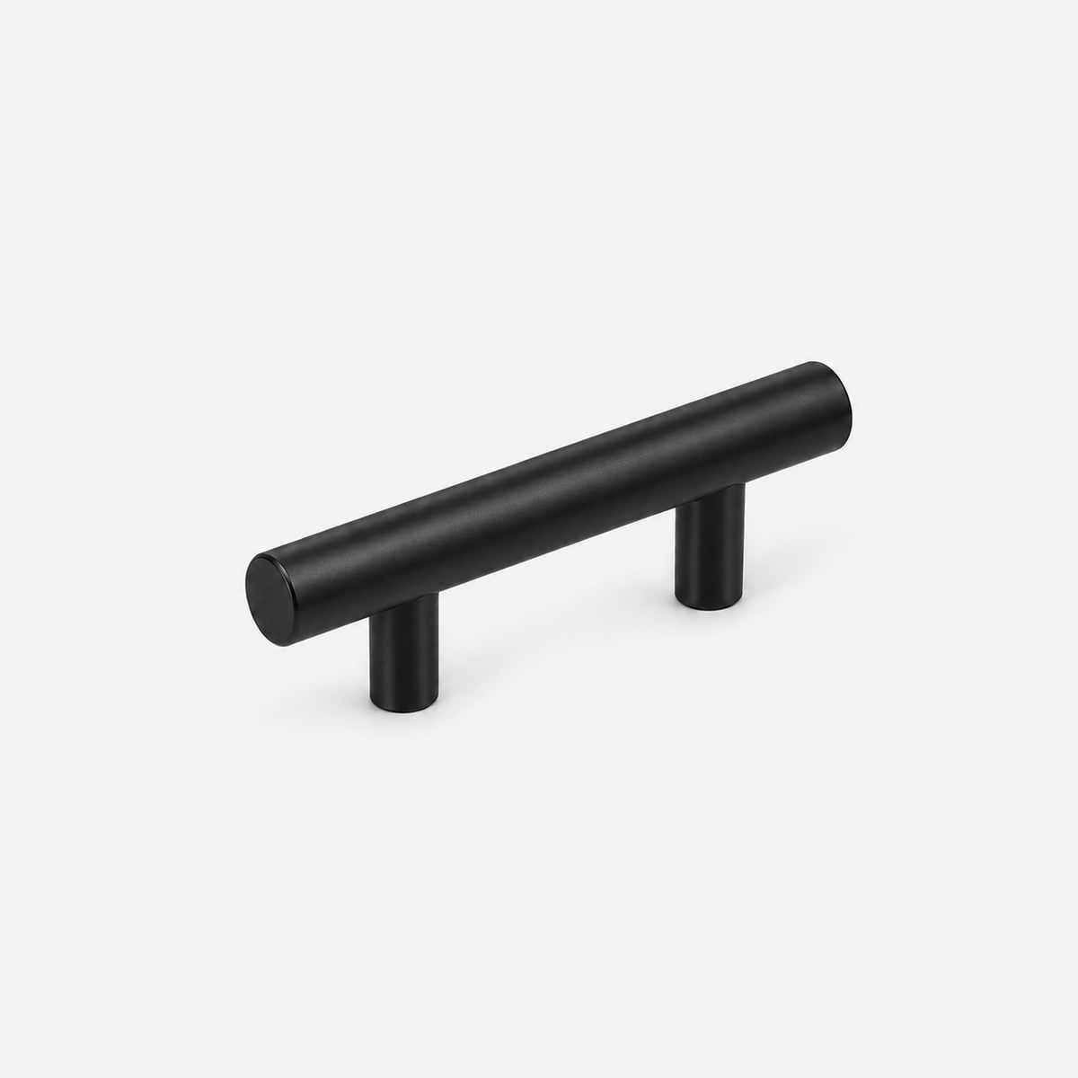 Matt Black stainless steel cabinet pull - 100mm overall, 64mm hole centres