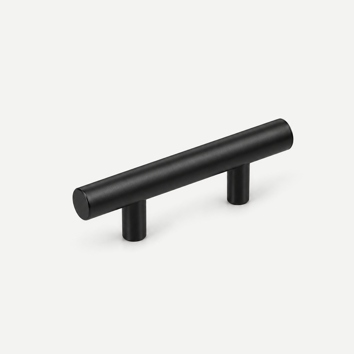 Matt Black stainless steel cabinet pull - 127mm overall, 76mm hole centres