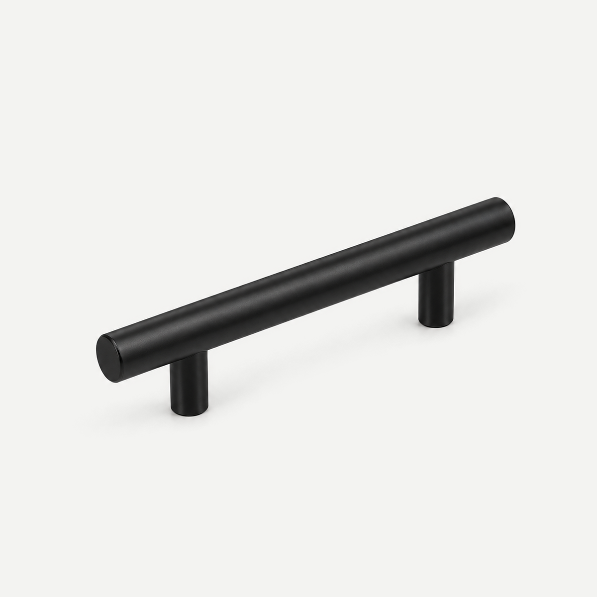 Matt Black stainless steel cabinet pull - 200mm overall, 128mm hole centres