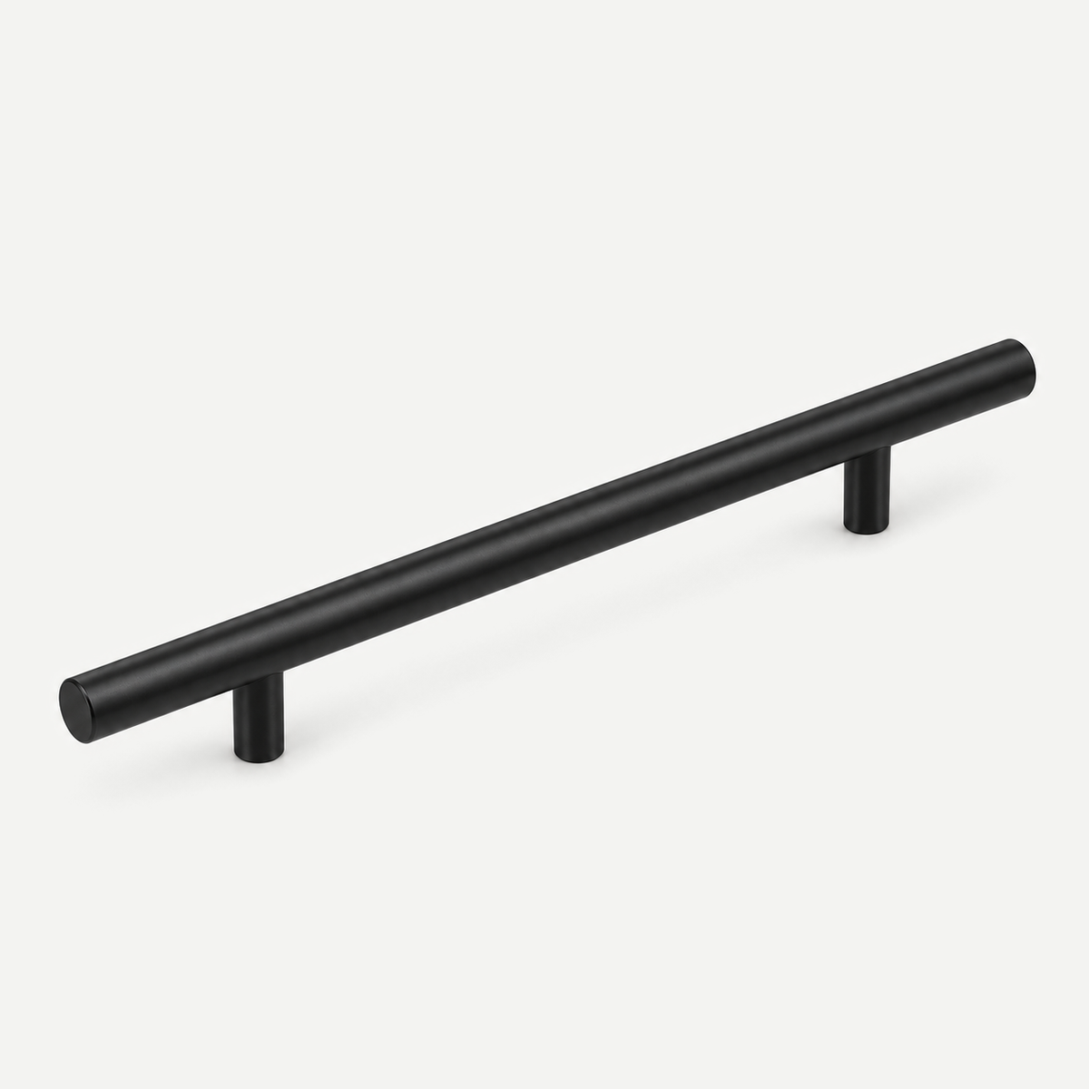 Matt Black stainless steel cabinet pull - 300mm overall, 192mm hole centres