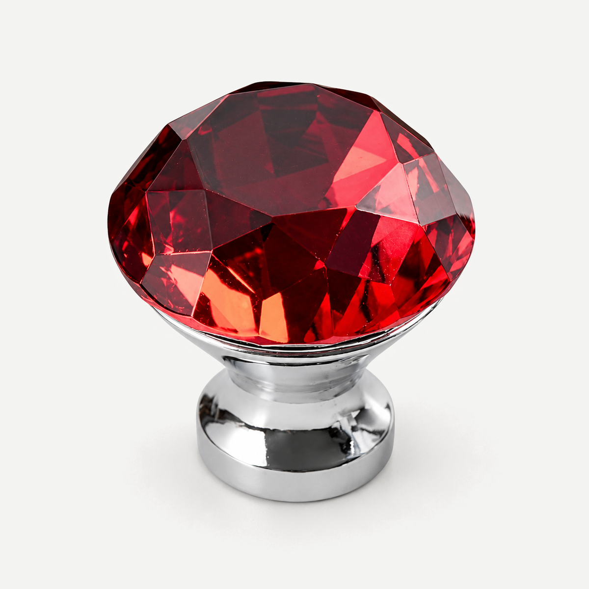 Red crystal cabinet knob - single product reference view