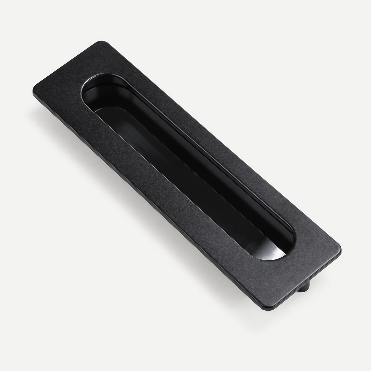 Matte Black Recessed Pull -128mm mounting centres,138mm overall length