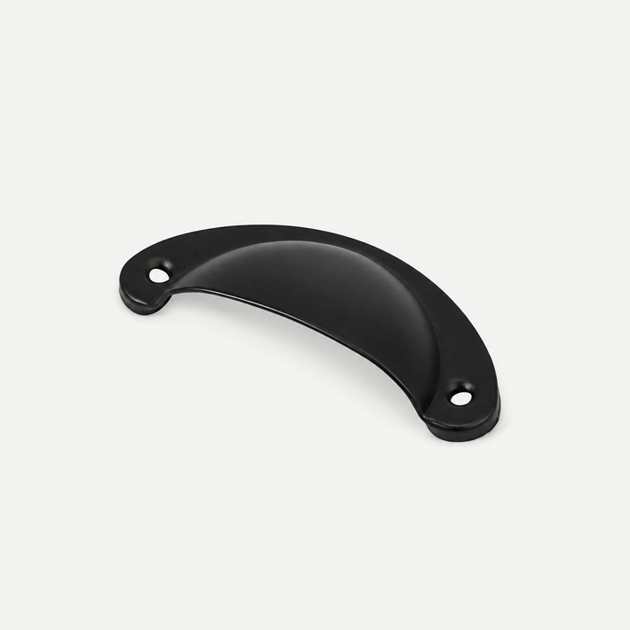 Iron cabinet cup pull - Black original single pull