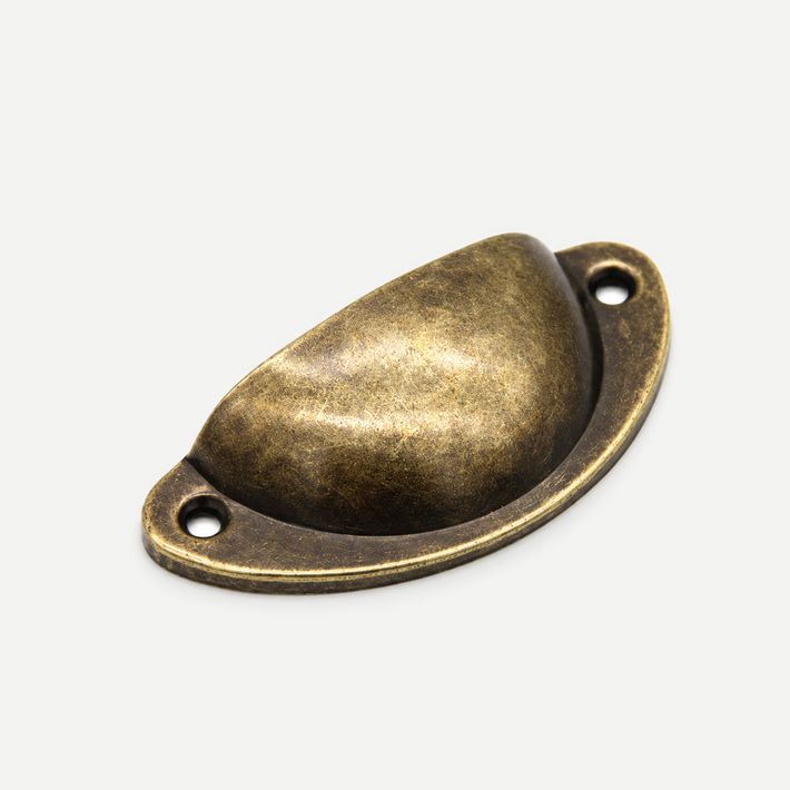 Iron cabinet cup pull - Bronze original single pull