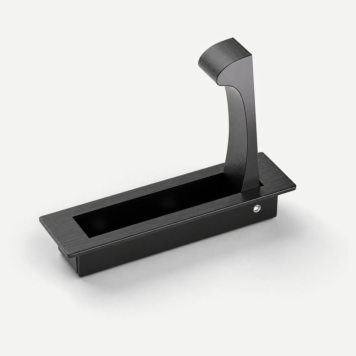 Rotating concealed flush pull80mm - original Black open mechanism