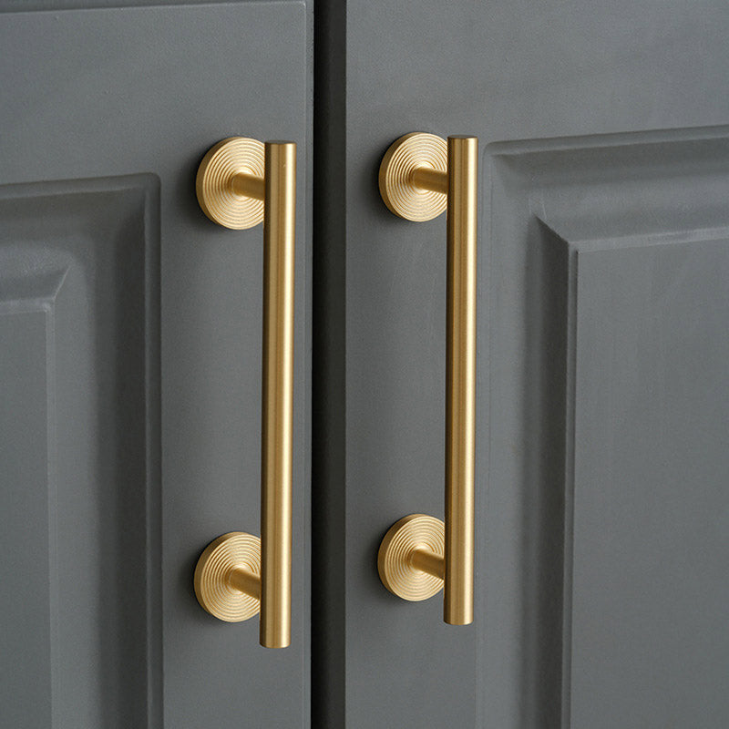 Solid Brass Cabinet Handle with Brushed Finish