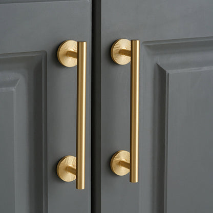 Solid Brass Cabinet Handle with Brushed Finish