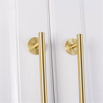 Solid Brass Cabinet Handle with Brushed Finish