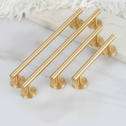 Solid Brass Cabinet Handle with Brushed Finish