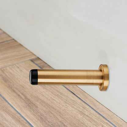 Brass Bathroom Door Stopper Wall-Mount with Rubber Tip