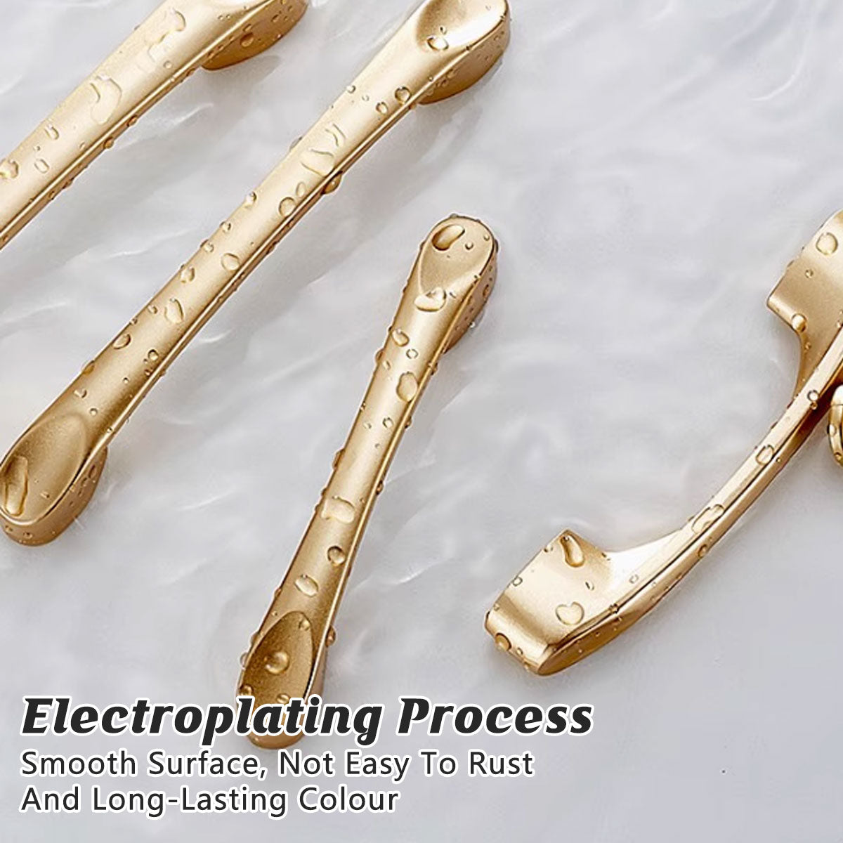 2 Styles Bright Gold Brass Cupboard & Cabinet Door Pull Handle 96-128mm