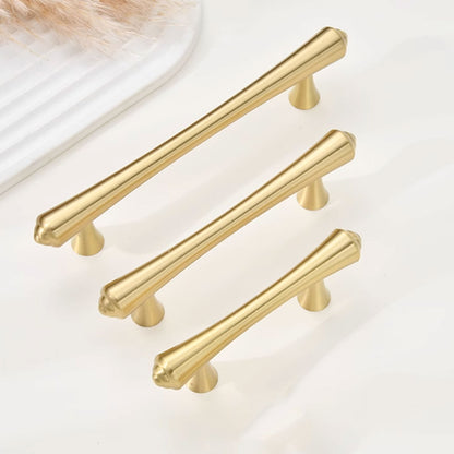 Gold Pure Copper Door Handle with 64, 96, 128mm Options
