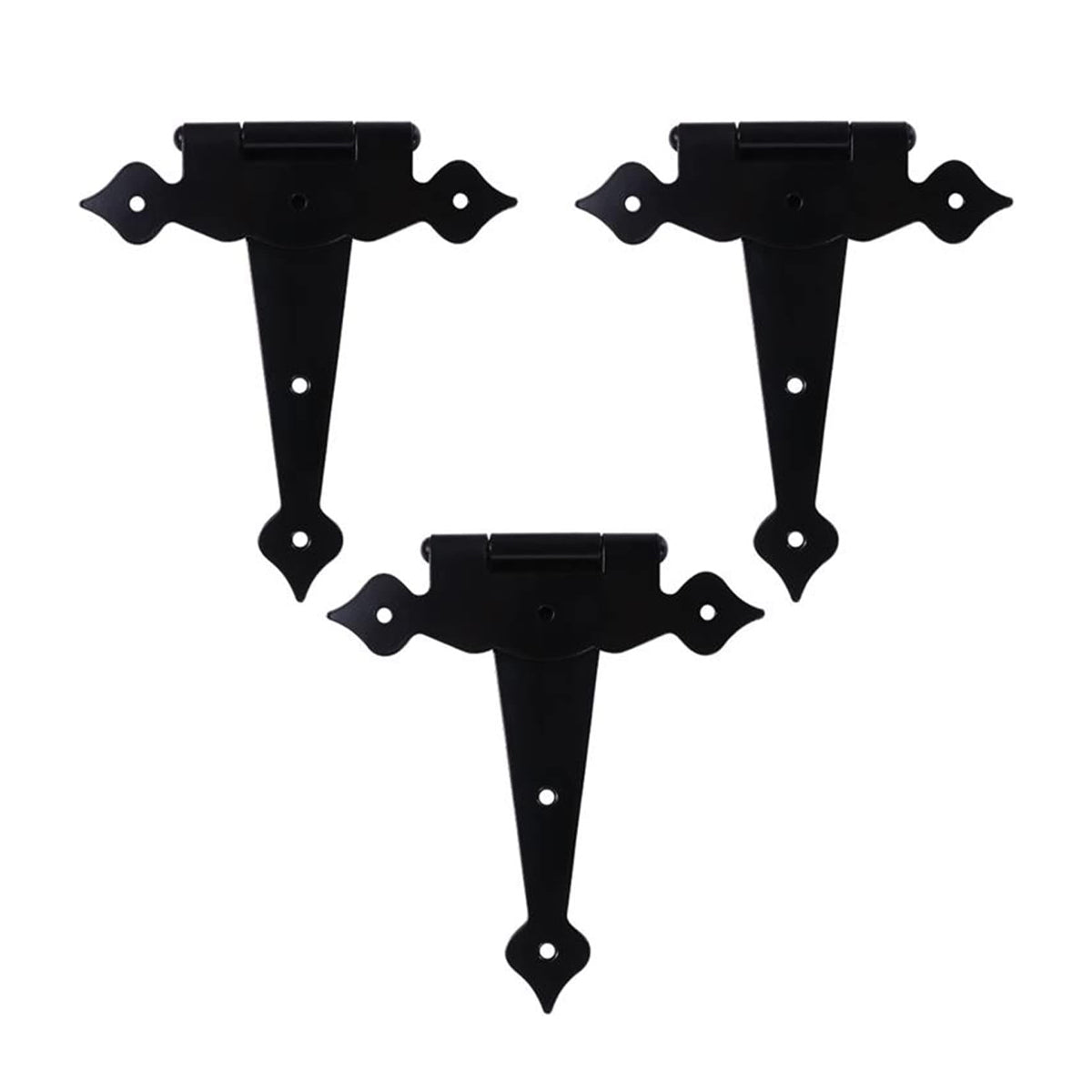 Black Coated Metal Strap T Hinges for Wooden Gate and Barn Door