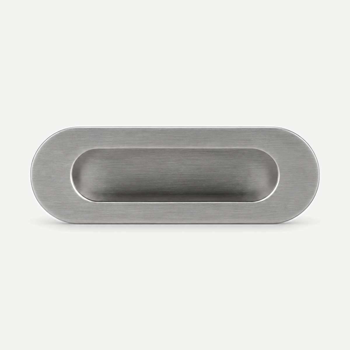 Recessed cabinet pull120x40mm - Steel single pull