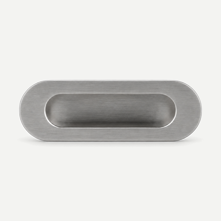 Recessed cabinet pull120x40mm - Steel single pull