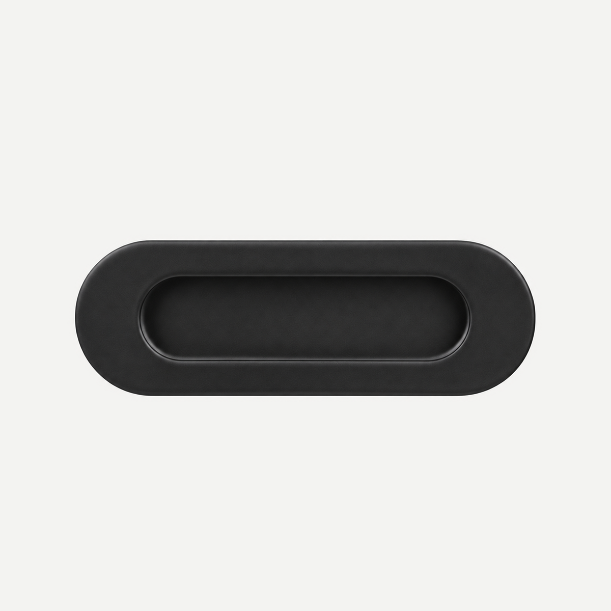 Recessed cabinet pull120x40mm - Black single pull