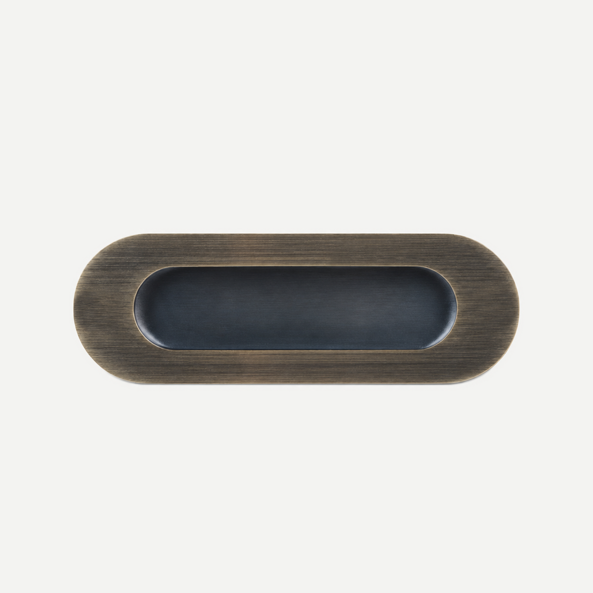 Recessed cabinet pull120x40mm - Bronze single pull