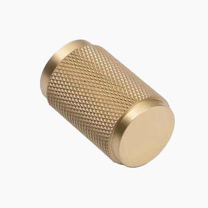 Knurled Solid Brass Handle with Round or Cylindrical Options