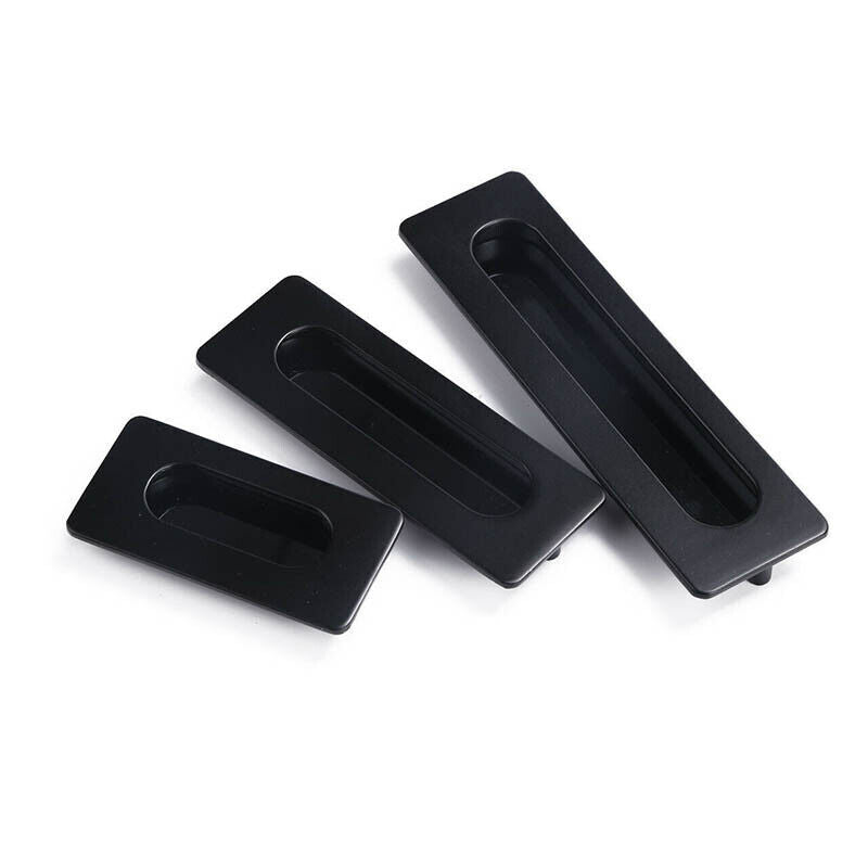 Matte Black Finish Zinc Alloy Flush Cabinet Door Handle