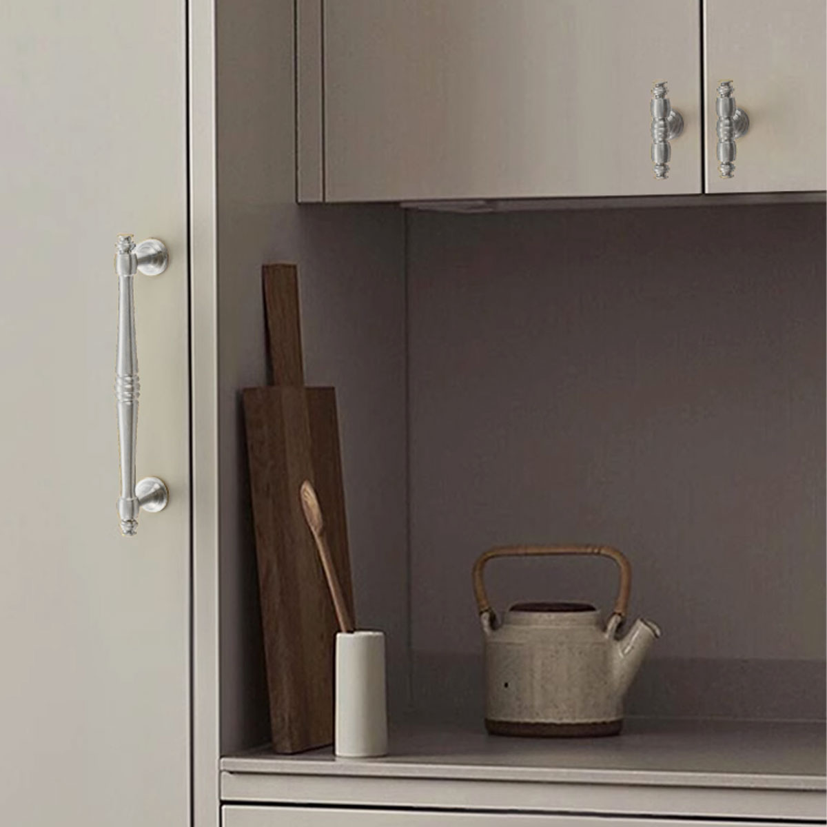 Bright Chrome Brass Cupboard & Cabinet Door Pull Handle