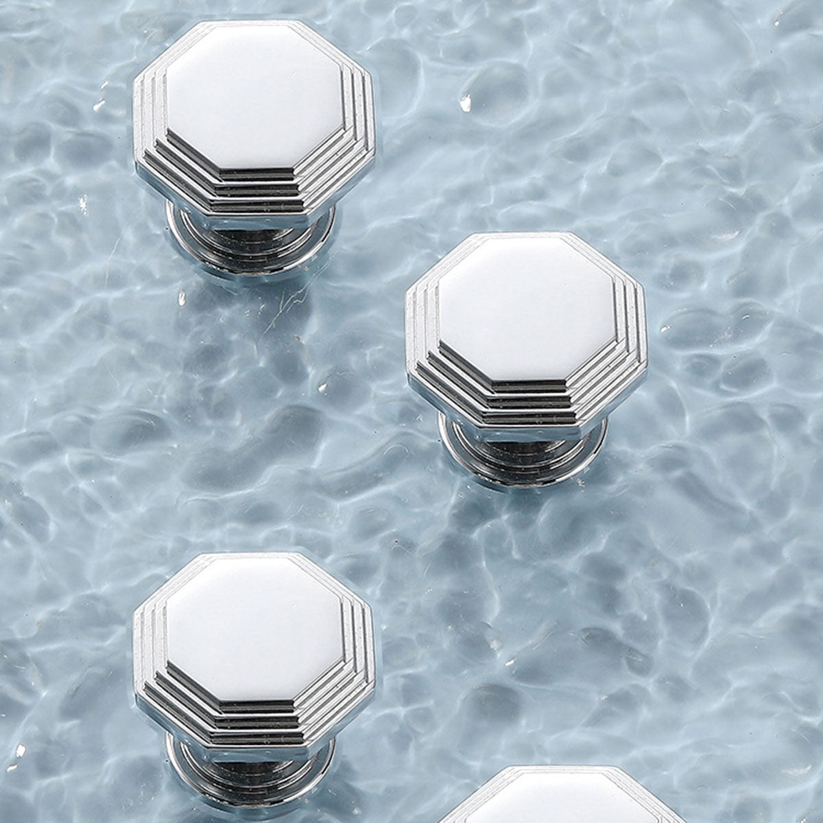 2 Styles Bright Silver Copper Cabinet Knob with Single Hole