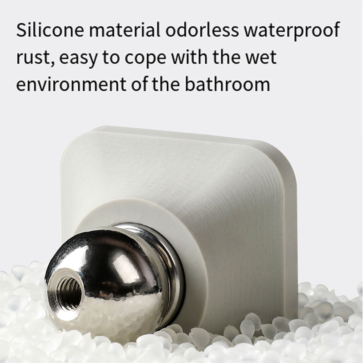 White Adhesive Mount Silicone Metal Magnetic Door Stopper