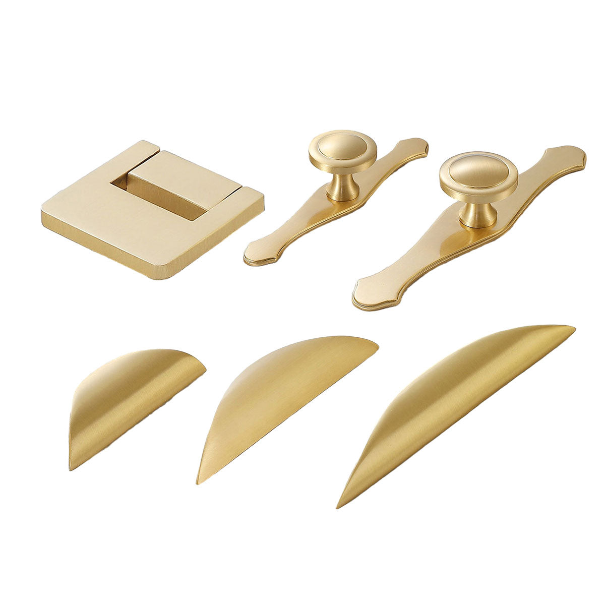 Multi-Size Pure Copper Cabinet Door Handle Electroplated