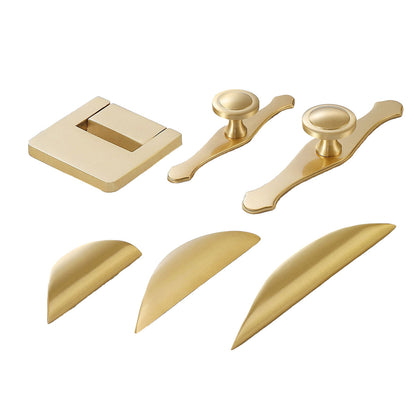 Multi-Size Pure Copper Cabinet Door Handle Electroplated