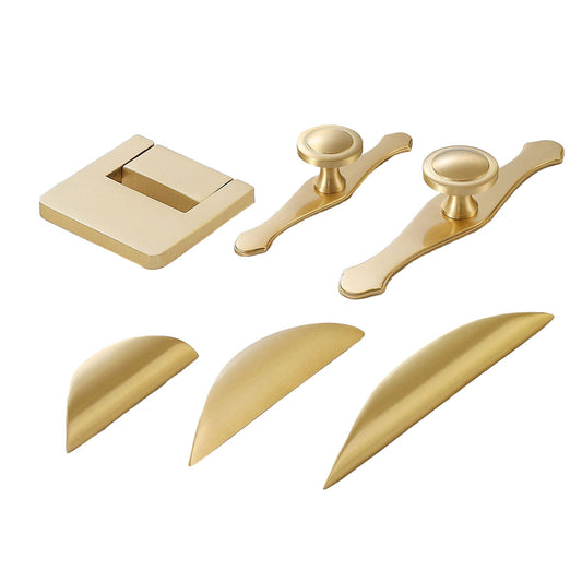 Multi-Size Pure Copper Cabinet Door Handle Electroplated