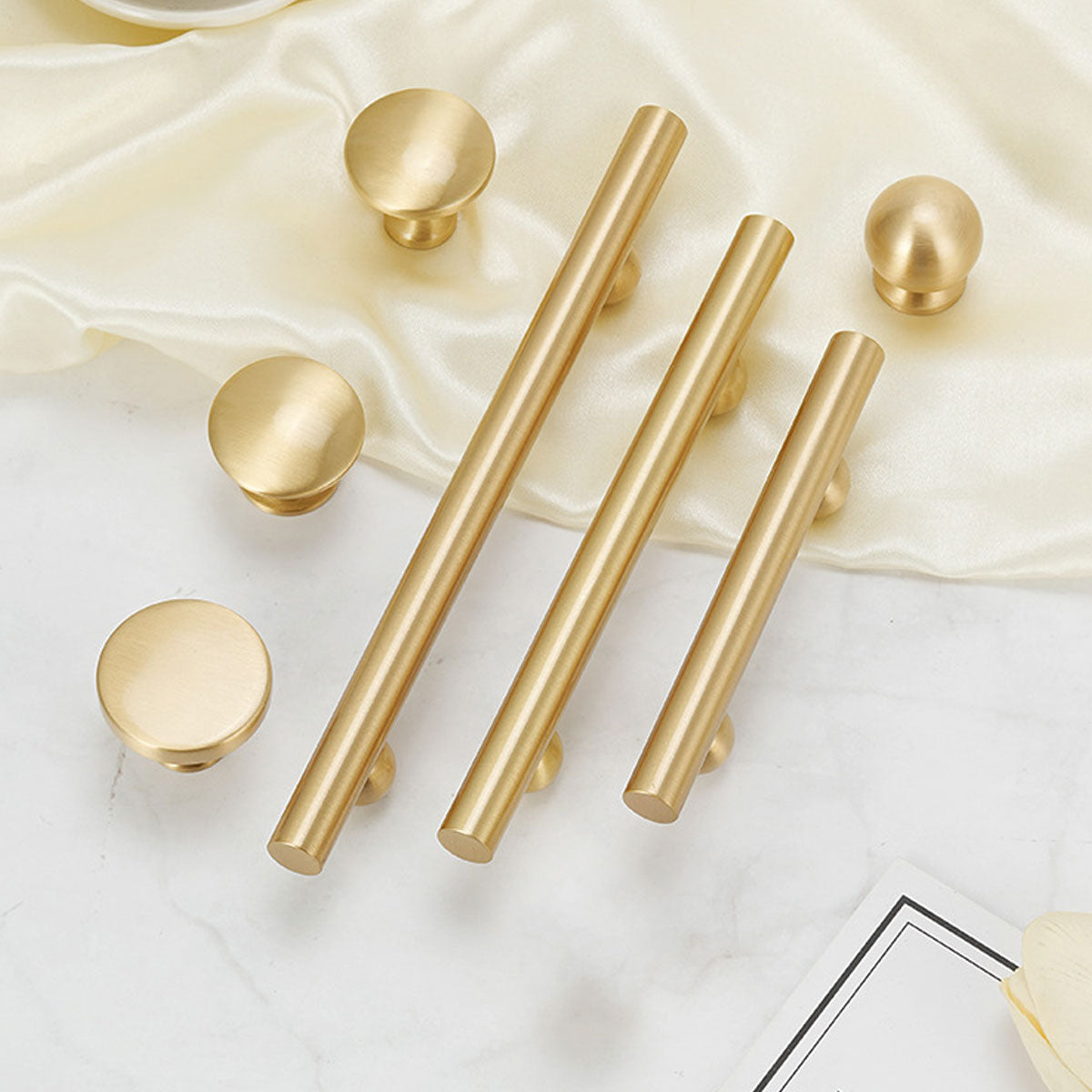 Solid Brass Cabinet Handle with 5 Hole Distances