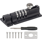 Black Waterproof Zinc Alloy Steel Combination Bolt Door Lock
