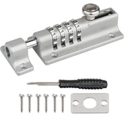 Grey Waterproof Cipher Door Lock Heavy Duty Bolt Outdoor Security Anti Theft Catch