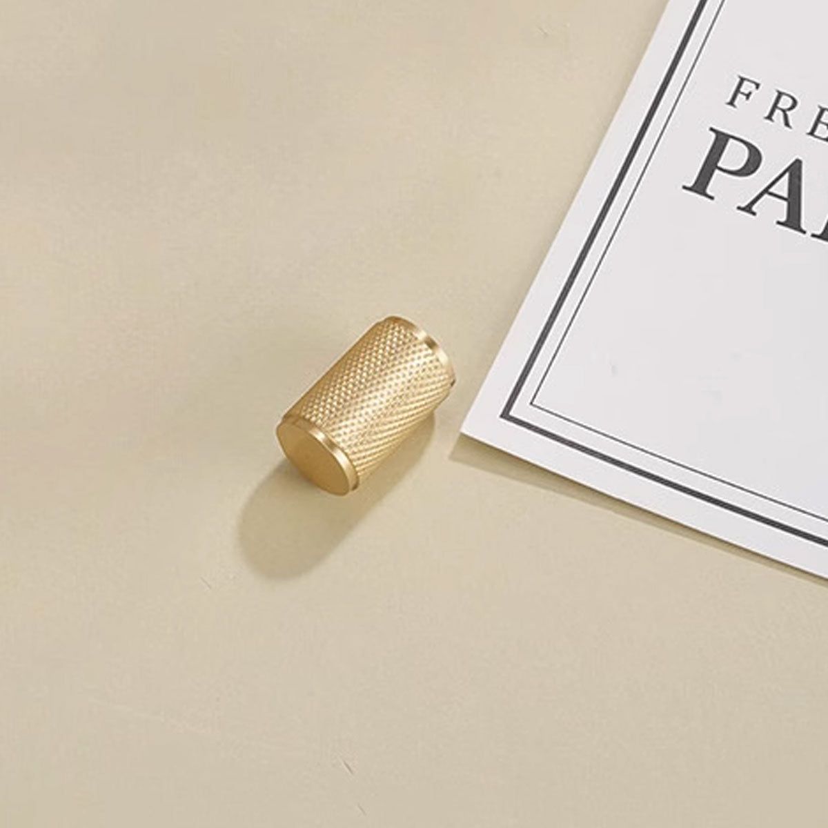 Brushed Brass Cupboard & Cabinet Door Cylinder Knob 14x25mm