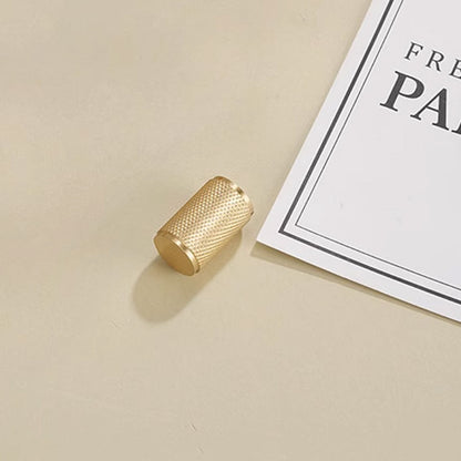Knurled Solid Brass Handle with Round or Cylindrical Options