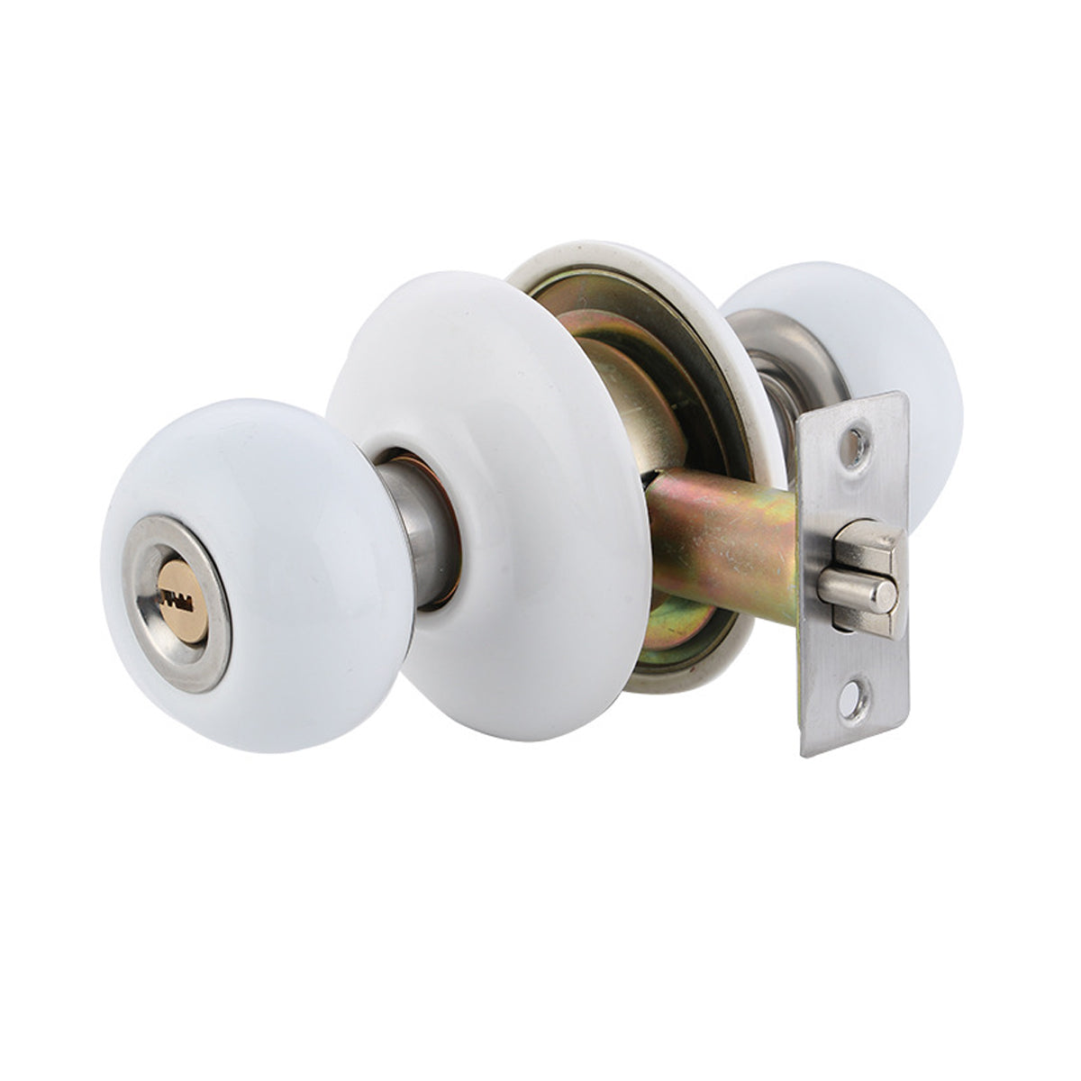 Metallic Ceramic Finish Stainless Steel Door Knob Lock Set